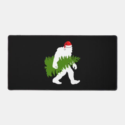Big Foot Santa Claus Fun kerstcadeaus Bureaumat (Voorkant)