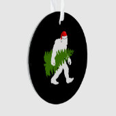 Big Foot Santa Claus Fun kerstcadeaus Ornament (voorkant)