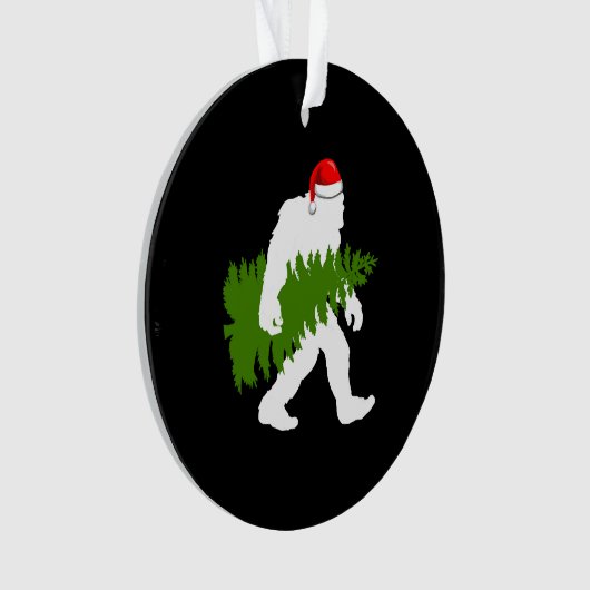 Big Foot Santa Claus Fun kerstcadeaus Ornament (voorkant)