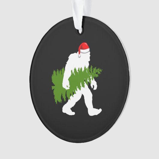 Big Foot Santa Claus Fun kerstcadeaus Ornament (voorkant)