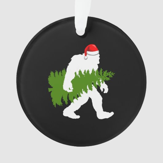 Big Foot Santa Claus Fun kerstcadeaus Ornament (voorkant)