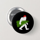 Big Foot Santa Claus Fun kerstcadeaus Ronde Button 5,7 Cm (Voorkant /achterkant)