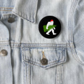 Big Foot Santa Claus Fun kerstcadeaus Ronde Button 5,7 Cm (In situ)