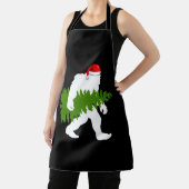Big Foot Santa Claus Fun kerstcadeaus Schort (Insitu)
