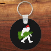 Big Foot Santa Claus Fun kerstcadeaus Sleutelhanger (Voorkant)