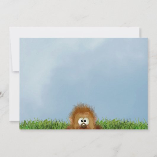 Big Foot/Sasquatch Birthday Party Kaart (Achterkant)