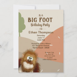 Big Foot/Sasquatch Birthday Party Kaart