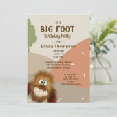Big Foot/Sasquatch Birthday Party Kaart (Staand voorkant)