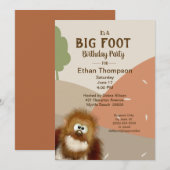 Big Foot/Sasquatch Birthday Party Kaart (Voorkant / Achterkant)