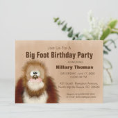 Big Foot/Sasquatch Birthday Party Kaart (Staand voorkant)