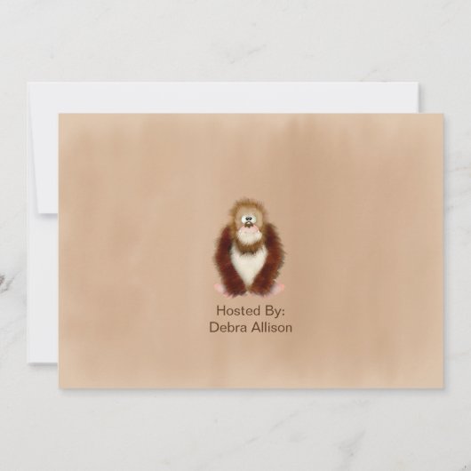 Big Foot/Sasquatch Birthday Party Kaart (Achterkant)