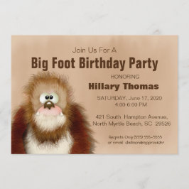 Big Foot/Sasquatch Birthday Party Kaart