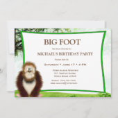 Big Foot/Sasquatch Birthday Party Kaart (Voorkant)