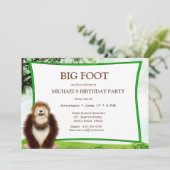 Big Foot/Sasquatch Birthday Party Kaart (Staand voorkant)