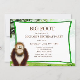 Big Foot/Sasquatch Birthday Party Kaart