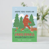 Big Foot Sasquatch Classroom Valentijnse Exchange Kaart (Staand voorkant)