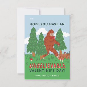 Big Foot Sasquatch Classroom Valentijnse Exchange Kaart