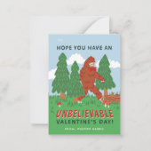 Big Foot Sasquatch Classroom Valentijnse Exchange Notitiekaartje (Voorkant)