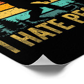 Big Foot Sasquatch I Hate People Funny Bigfoot Vin Poster (Hoek)