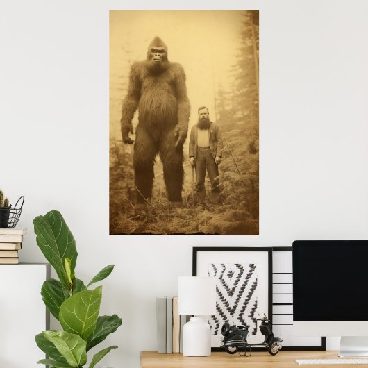 Big Foot, Sasquatch, Poster, Cryptid Poster (Thuiskantoor)