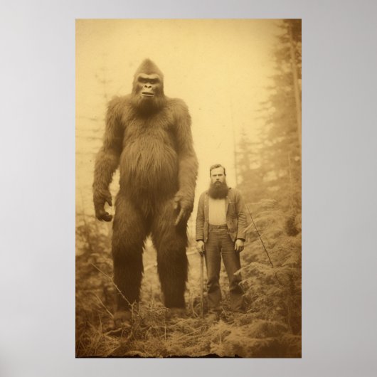 Big Foot, Sasquatch, Poster, Cryptid Poster (Voorkant)