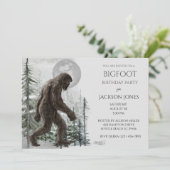 Big Foot / Sasquatch Twee foto verjaardagsfeestje Kaart (Staand voorkant)