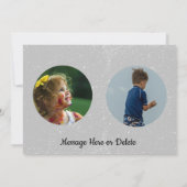 Big Foot / Sasquatch Twee foto verjaardagsfeestje Kaart (Achterkant)