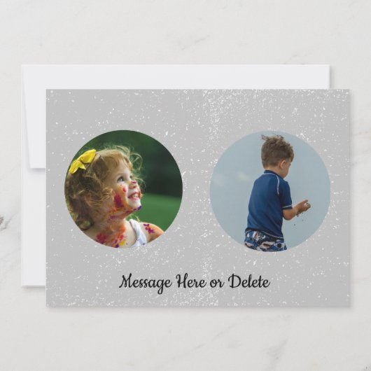 Big Foot / Sasquatch Twee foto verjaardagsfeestje Kaart (Achterkant)