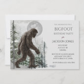 Big Foot / Sasquatch Verjaardagsfeest Een foto Kaart (Voorkant)