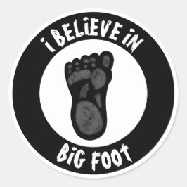 Big Foot Sasquatch-voetafdruk Ronde Sticker