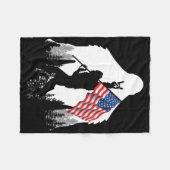 Big Foot Shirt - Bigfoot Sasquatch Amerikaanse Vla Fleece Deken (Voorkant (Horizontaal))