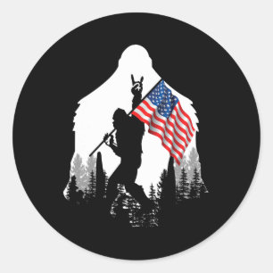 Big Foot Shirt - Bigfoot Sasquatch Amerikaanse Vla Ronde Sticker