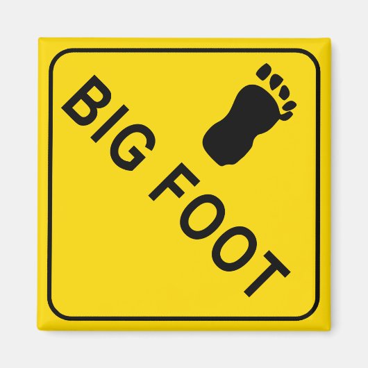 Big Foot Square Magnet (Voorkant)