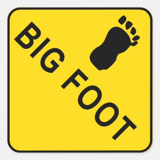 Big Foot Square Stickers (Voorkant)