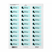 Big Foot Track silhouet Leuk retour adreslabel Etiket (Full Sheet)