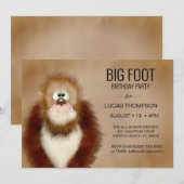 Big Foot verjaardagsfeestuitnodiging Kaart (Voorkant / Achterkant)