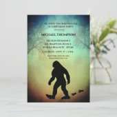 Big Foot verjaardagsuitnodiging Kaart (Staand voorkant)