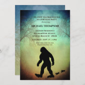 Big Foot verjaardagsuitnodiging Kaart (Voorkant / Achterkant)