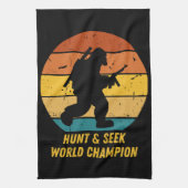 Big Foot wil zich nu niet meer verstoppen en zoeke Theedoek (Verticaal)