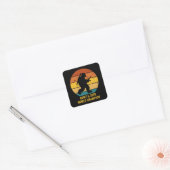 Big Foot wil zich nu niet meer verstoppen en zoeke Vierkante Sticker (Envelop)
