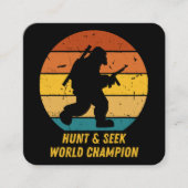 Big Foot wil zich nu niet meer verstoppen en zoeke Vierkante Visitekaartje (Voorkant)