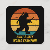 Big Foot wil zich nu niet meer verstoppen en zoeke Vierkante Visitekaartje (Achterkant)