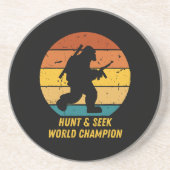 Big Foot wil zich nu niet meer verstoppen en zoeke Zandsteen Onderzetter (Voorkant)