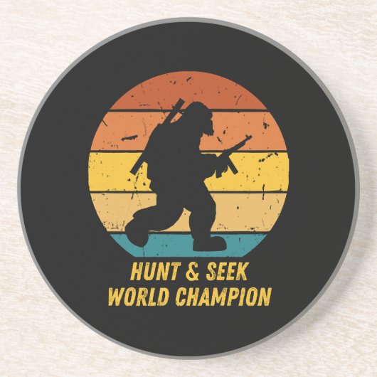 Big Foot wil zich nu niet meer verstoppen en zoeke Zandsteen Onderzetter (Voorkant)