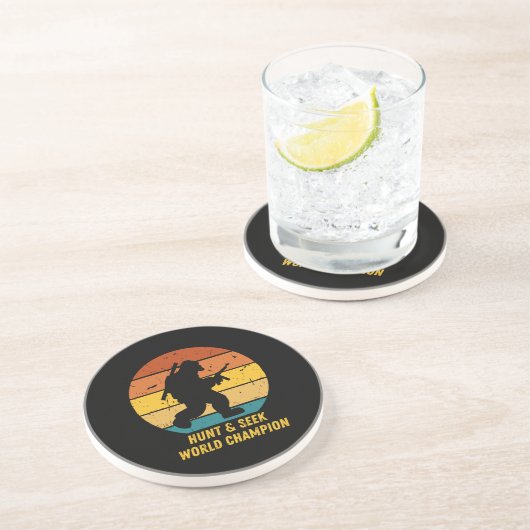 Big Foot wil zich nu niet meer verstoppen en zoeke Zandsteen Onderzetter (Zijkant)