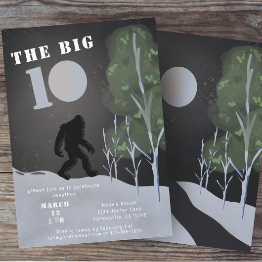 Big Foot Wild Avontuur 10e verjaardag Kaart