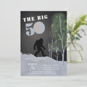 Big Foot Wild Avontuur 50e Verjaardag Kaart (Staand voorkant)
