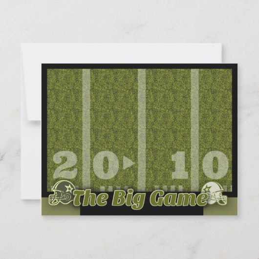 Big Football Game Kaart (Achterkant)