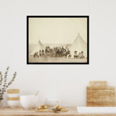 Big Foot's Indische Tipi Camp SD 1890 Poster (Keuken)