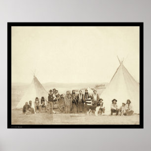 Big Foot's Indische Tipi Camp SD 1890 Poster